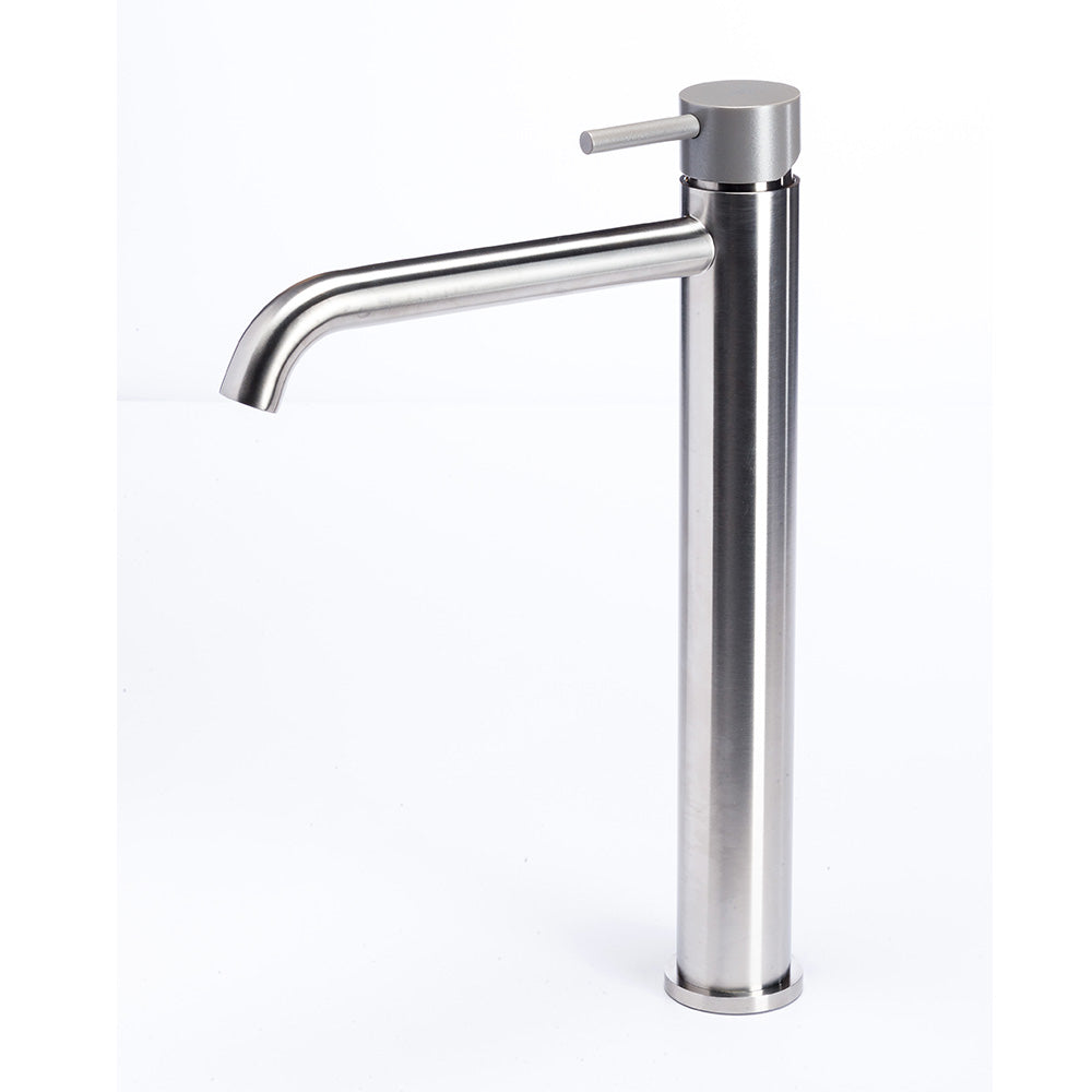 Tubico Colorado miscelatore lavabo alto senza scarico in acciaio inox con maniglia Antracite Made in Italy T20021A