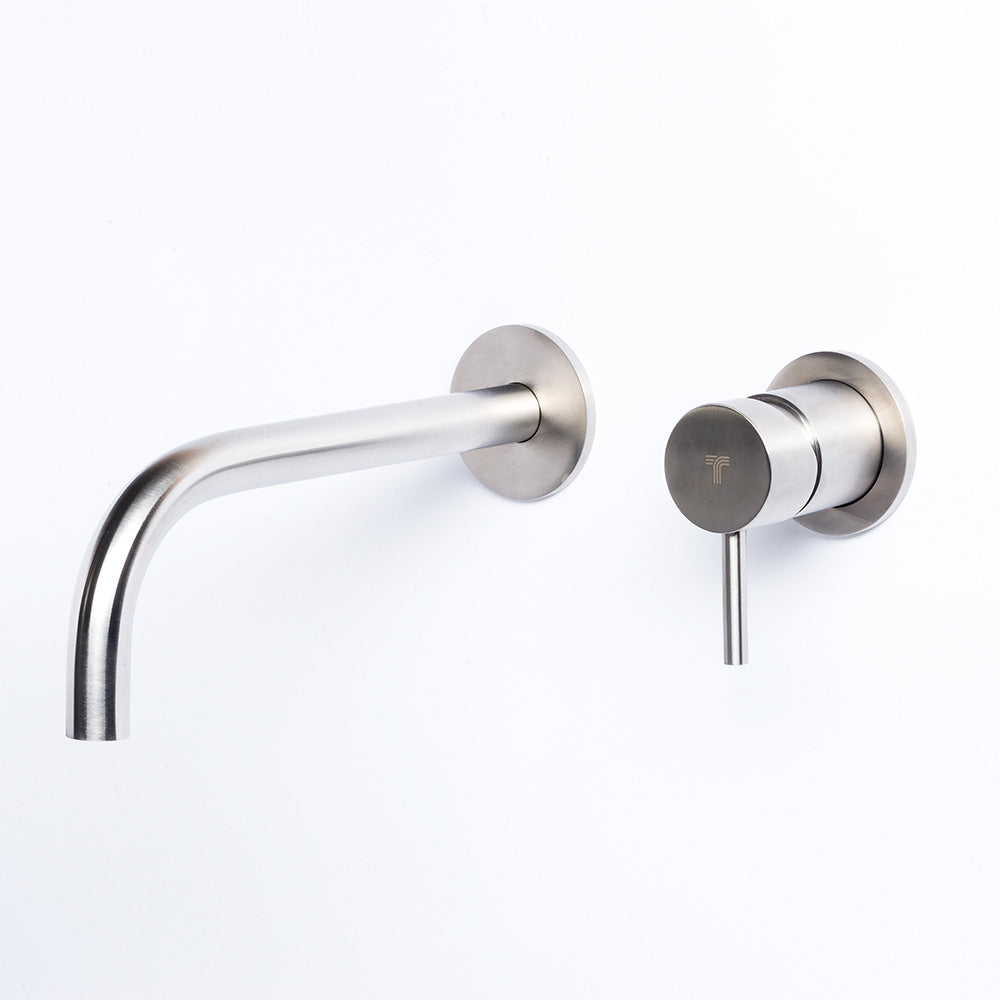 Tubico Nilo rubinetto miscelatore lavabo a parete in acciaio inox Made in Italy cod. T20050S