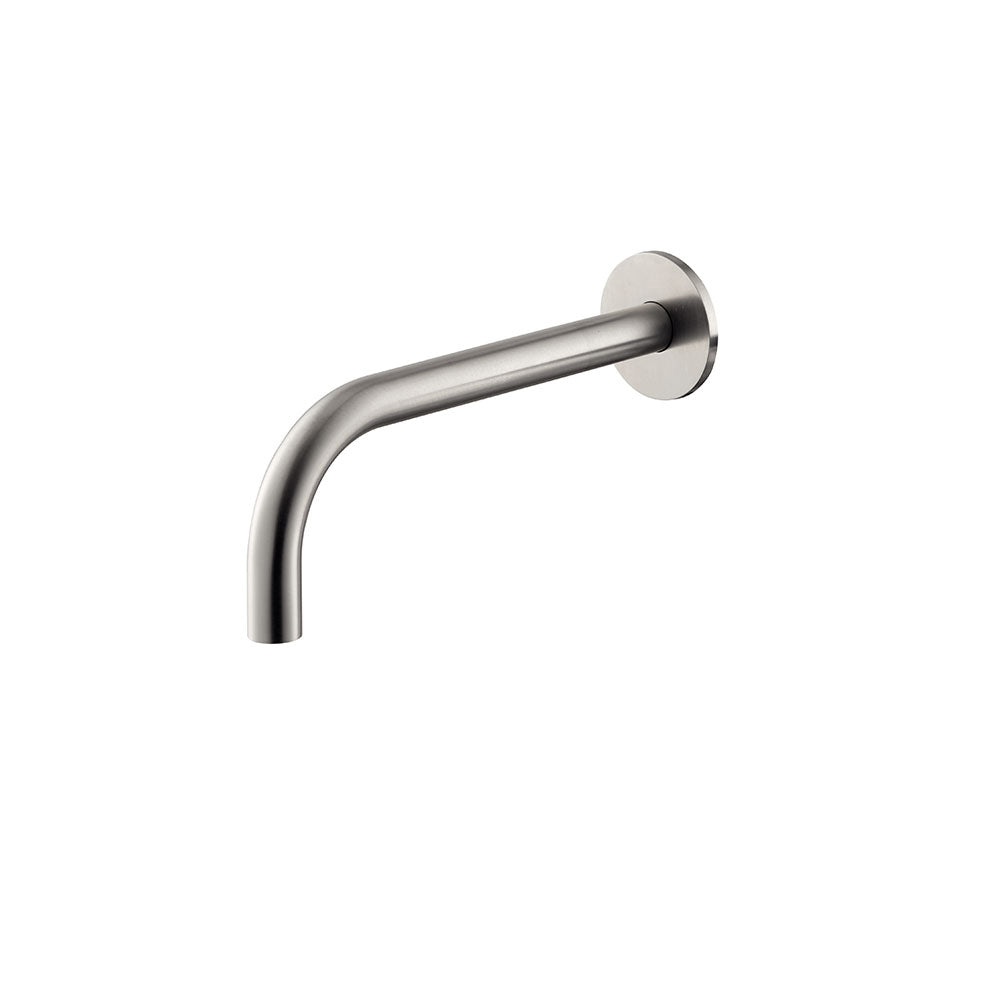 Tubico bocca erogazione a parete per lavabo in acciaio inox da 210 mm Made in Italy T20055S
