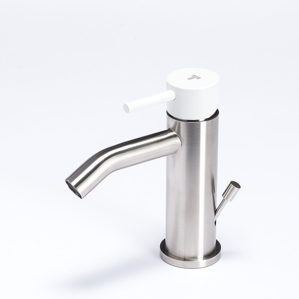 Tubico Colorado miscelatore per bidet in acciaio inox con maniglia Neve Made in Italy T20070N