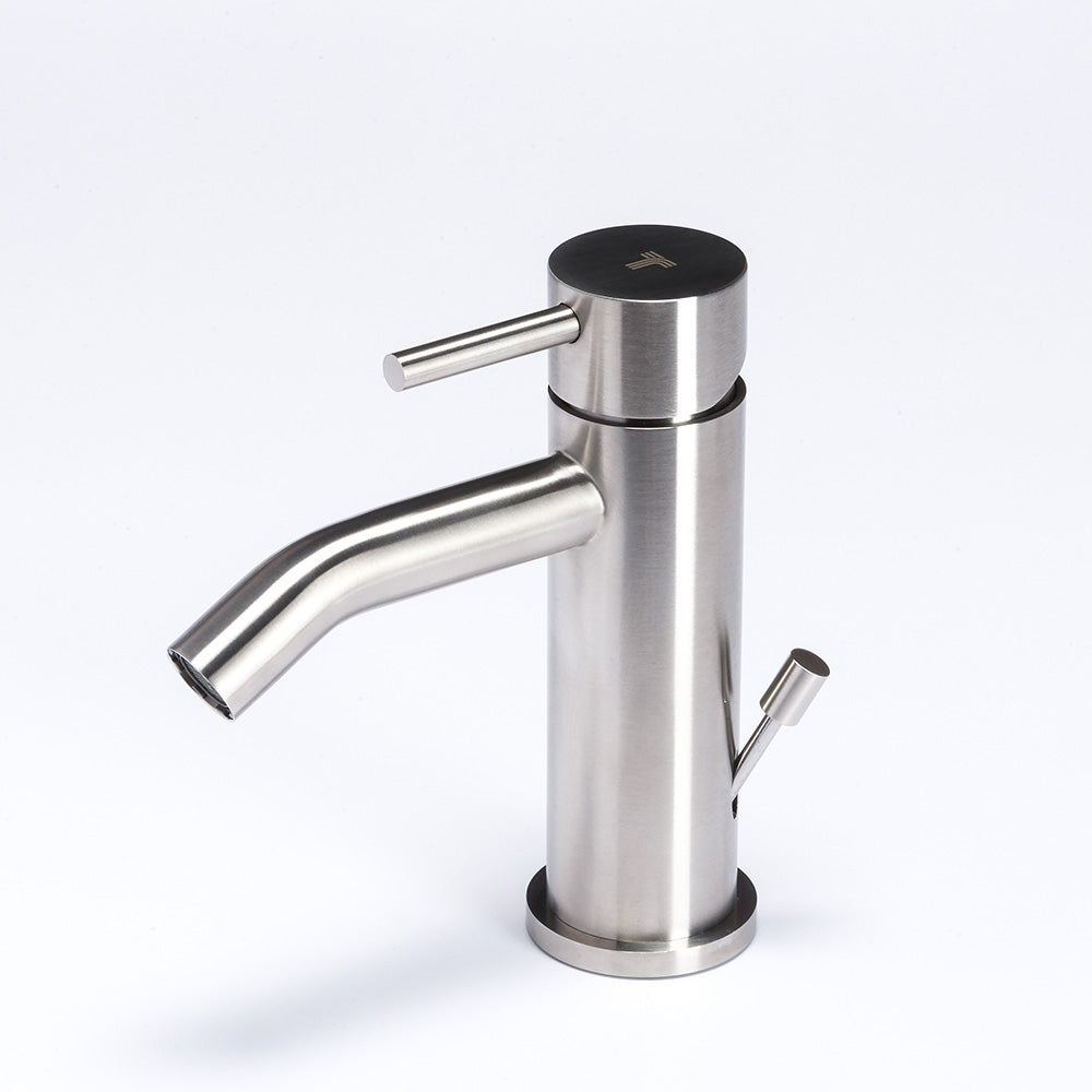 Tubico Nilo rubinetto miscelatore bidet in acciaio inox con scarico Made in Italy cod. T20070S