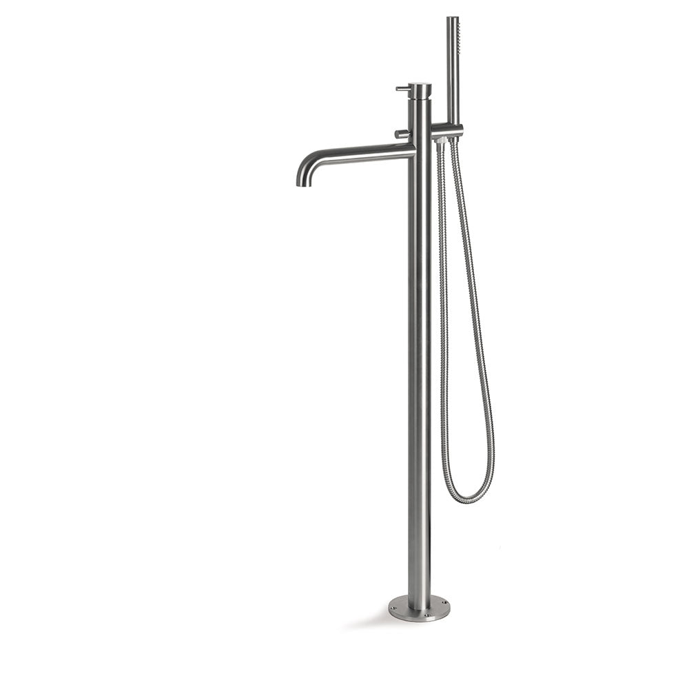 Tubico Nilo rubinetto miscelatore freestanding per vasca in acciaio inox Made in Italy cod. T20195S