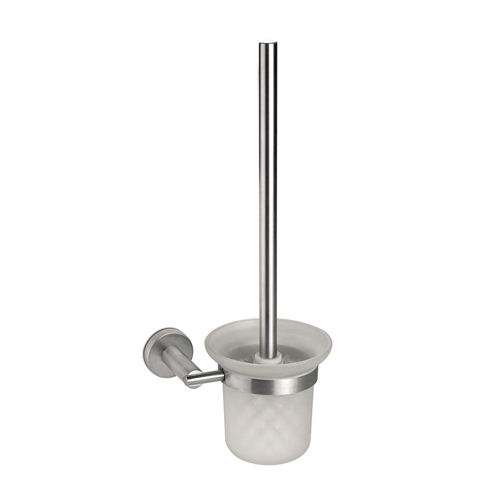 Tubico porta scopino completo a muro in acciaio inox Made in Italy T20340S