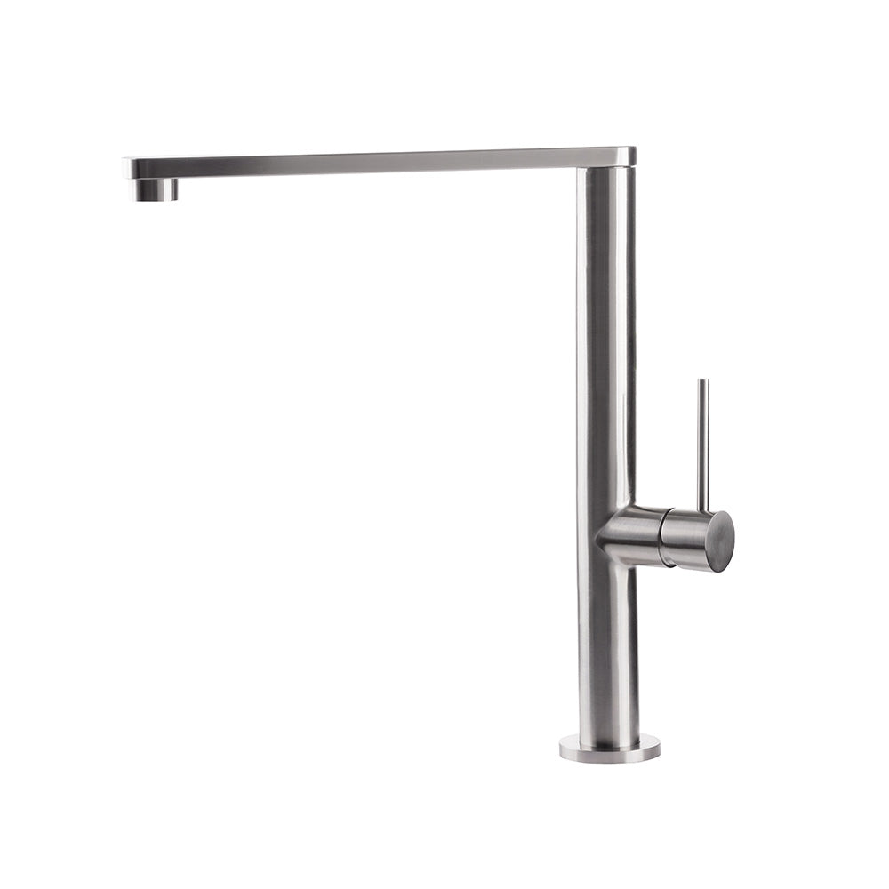 Tubico Kitchen River miscelatore in acciaio inox per lavello con canna piatta Made in Italy T23022S