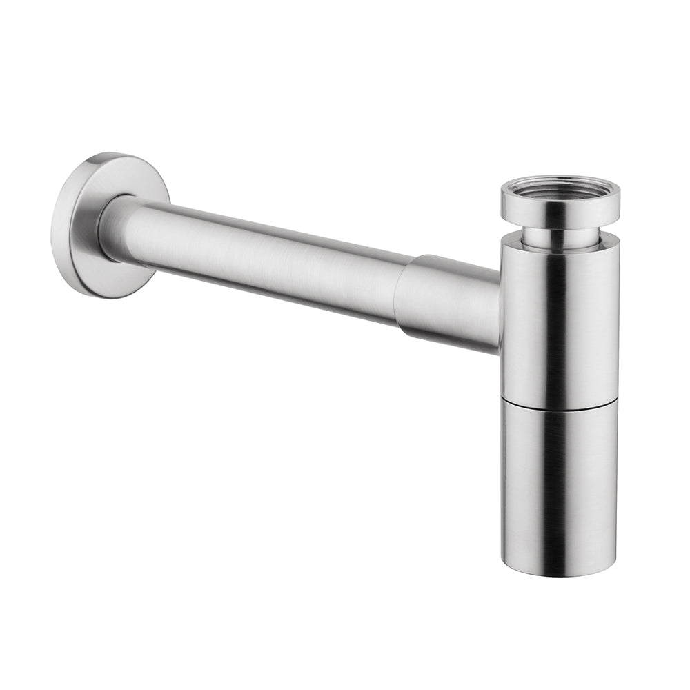 Tubico sifone per lavabo in acciaio inox 316L satinato Made in Italy T34079S