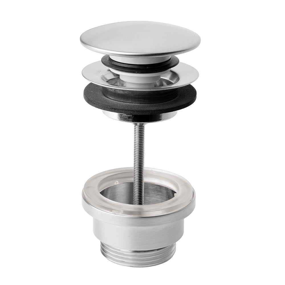 Tubico piletta click clack in acciaio inox 316L satinato Made in Italy T34170S