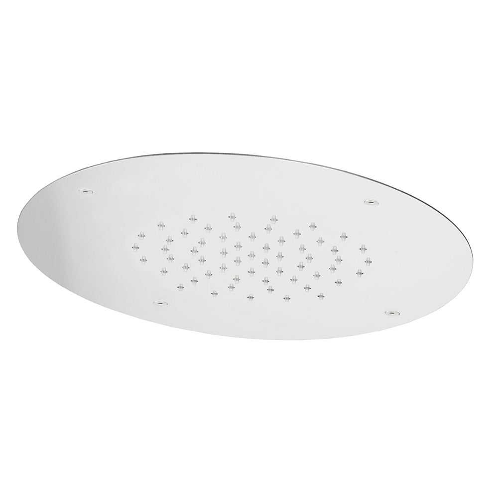 Pommeau de douche à encastrer rond Tubico Wellness 300 mm en acier inoxydable 304L satiné Fabriqué en Italie T34394S