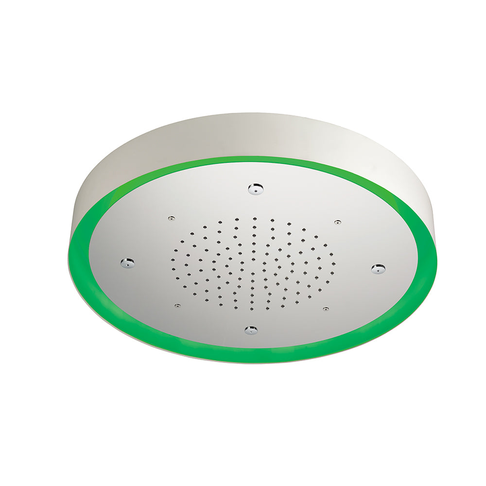 Pommeau de douche de plafond rond Tubico Wellness 570 mm en acier inoxydable satiné 304L Fabriqué en Italie T34398S