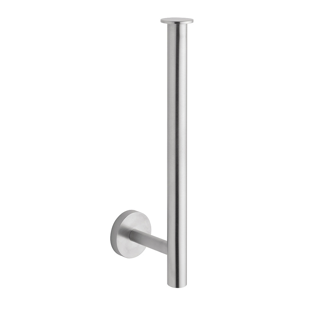 Tubico Tevere porta rotolo a parete verticale in acciaio inox 316L satinato Made in Italy T35029S