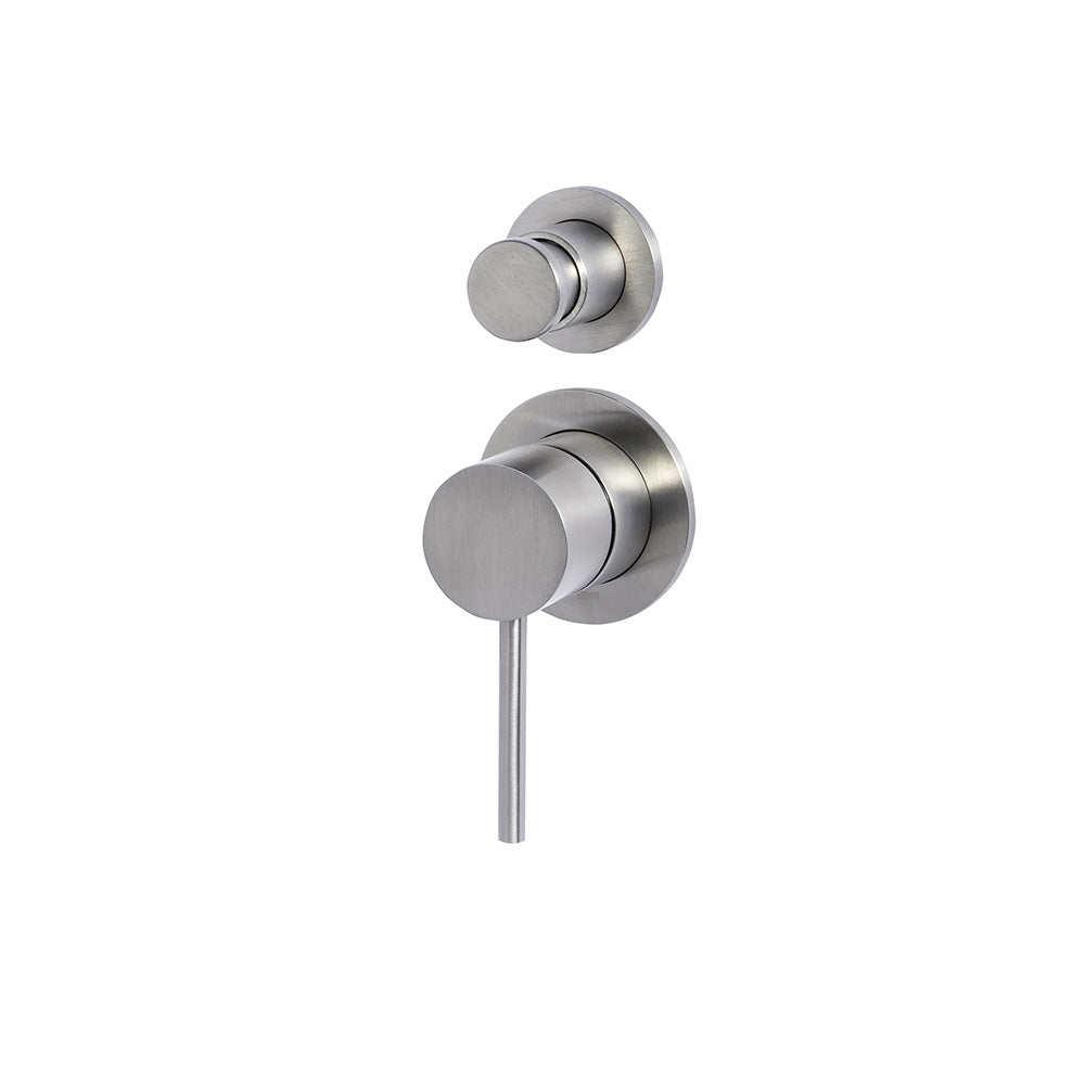 Tubico Tevere miscelatore incasso doccia con deviatore in acciaio inox 316L satinato Made in Italy T44080S