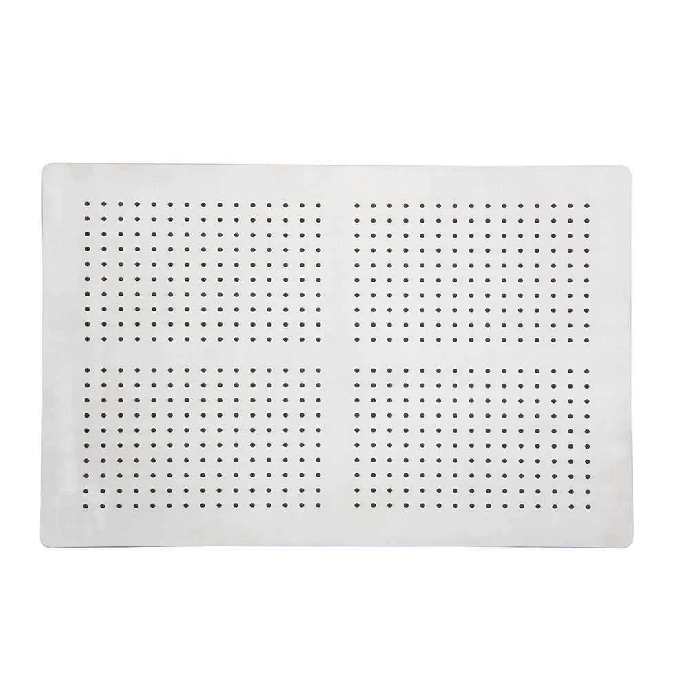 Pommeau de douche à encastrer Tubico Wellness 500x360 mm en acier inoxydable 316L satiné Made in Italy T54127S