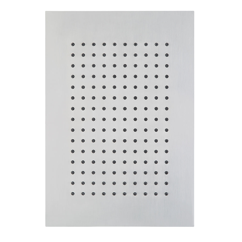 Pommeau de douche à encastrer Tubico Wellness 285x200 mm en acier inoxydable 316L satiné Fabriqué en Italie T54149S