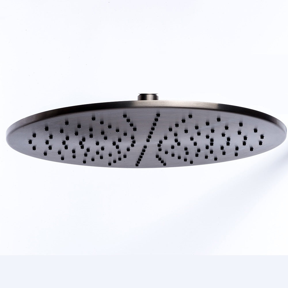 Tubico soffione doccia da 30cm in acciaio inox 316L nero Made in Italy T63276B