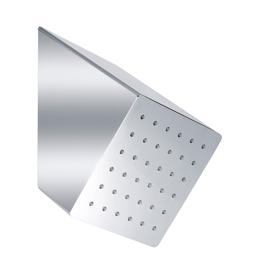 Pommeau de douche incliné en acier inoxydable satiné Tubico Wellness 304L fabriqué en Italie T64400S