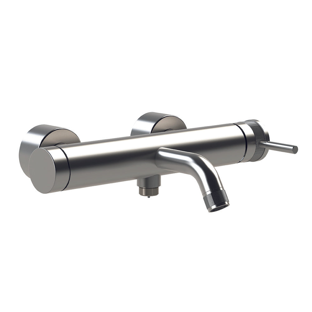 Tubico Volga miscelatore esterno vasca in acciaio inox 316L satinato Made in Italy T84011S