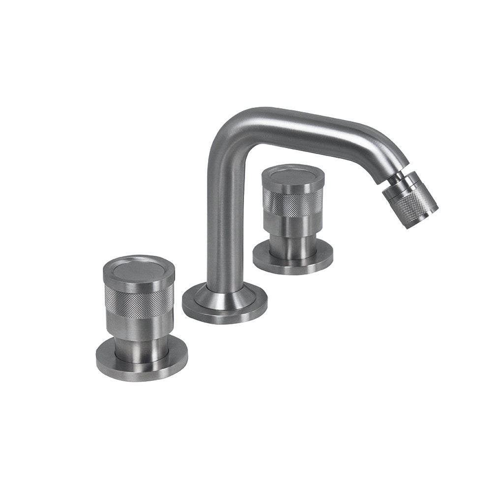Tubico Volga Miscelatore per bidet 3 fori in acciaio inox 316L satinato Made in Italy T84053S