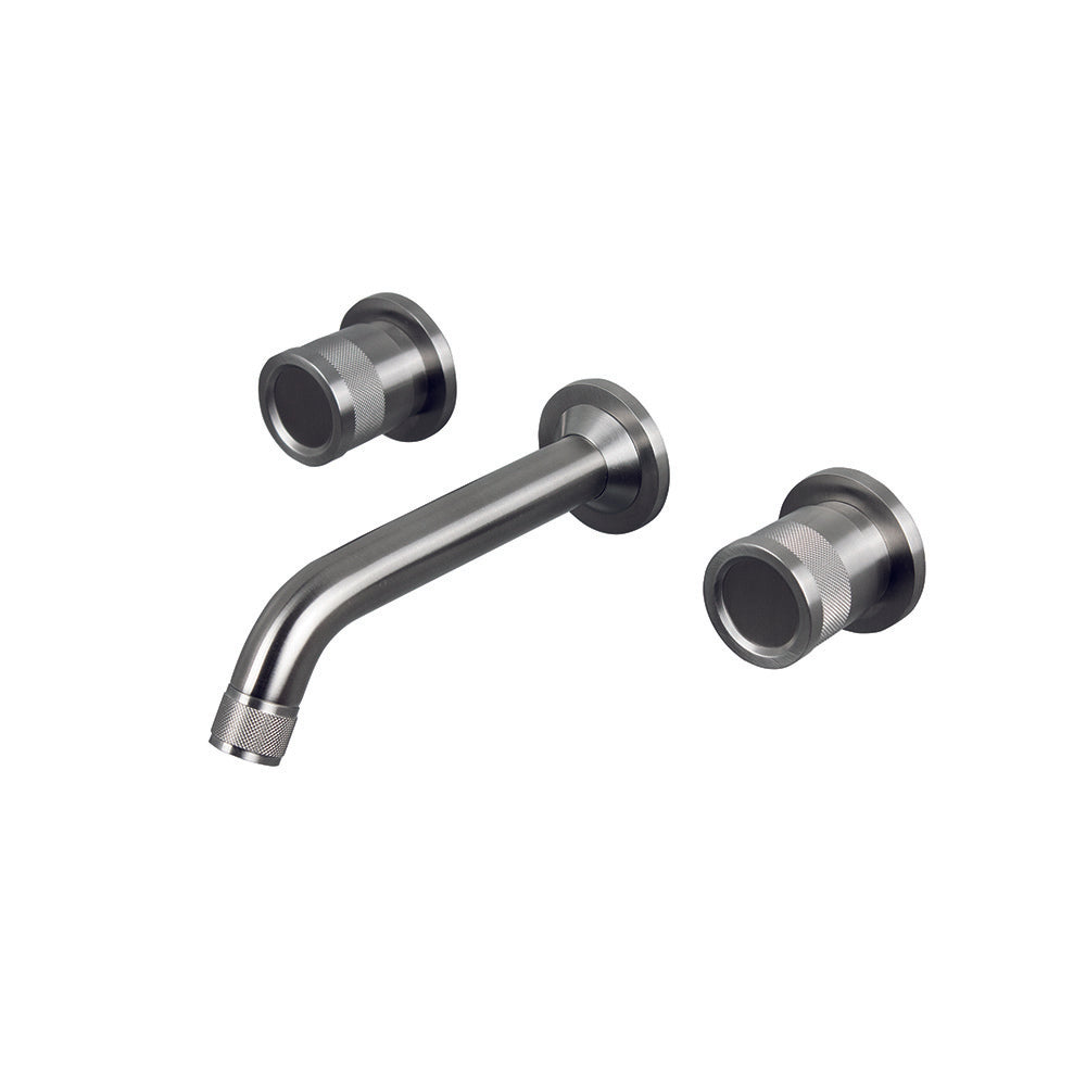 Tubico Volga Miscelatore per lavabo ad incasso 3 fori in acciaio inox 316L satinato Made in Italy T84103S