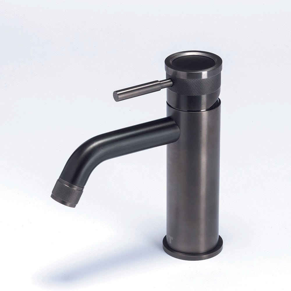 Tubico Volga Miscelatore lavabo in acciaio inox 316L nero Made in Italy T84119B