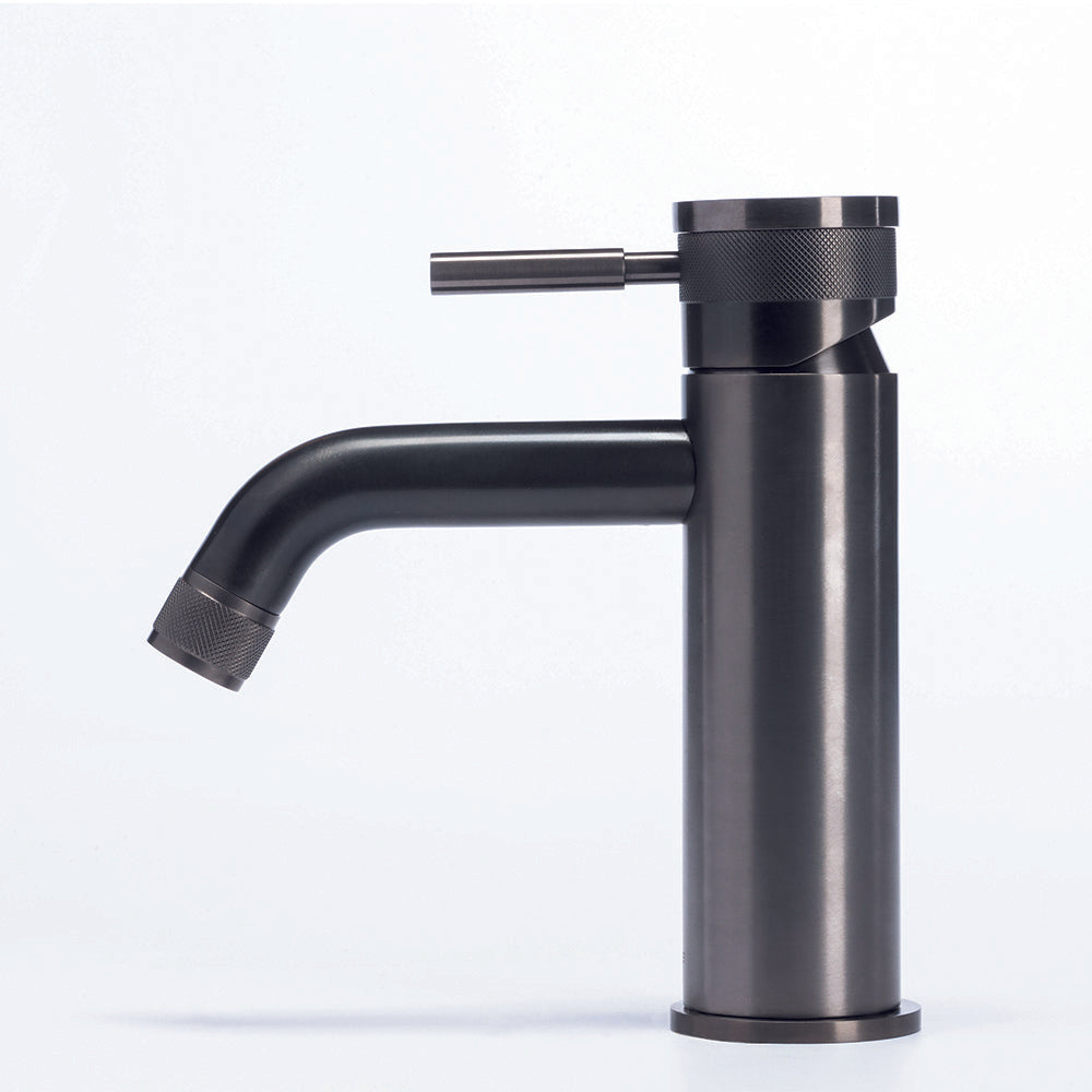 Tubico Volga Miscelatore lavabo in acciaio inox 316L nero Made in Italy T84119B