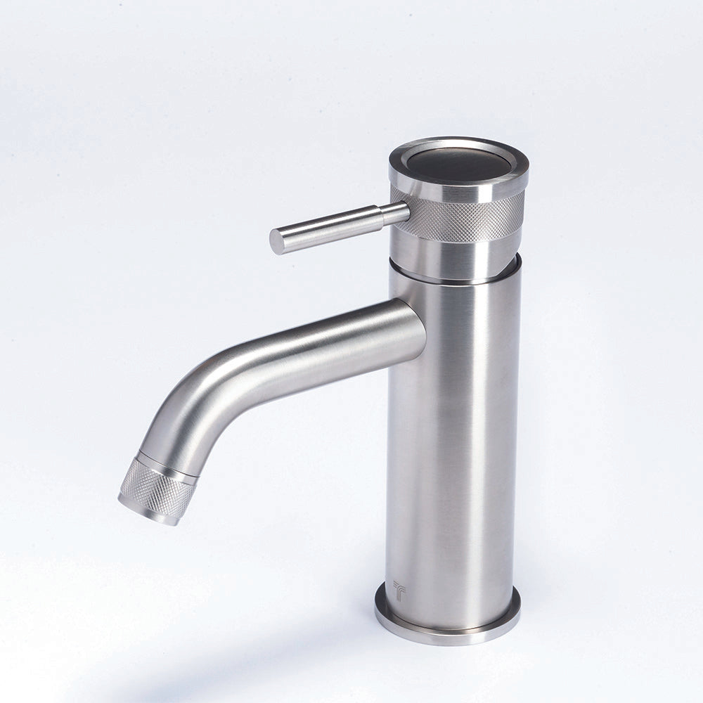 Tubico Volga Miscelatore lavabo in acciaio inox 316L satinato Made in Italy T84119S