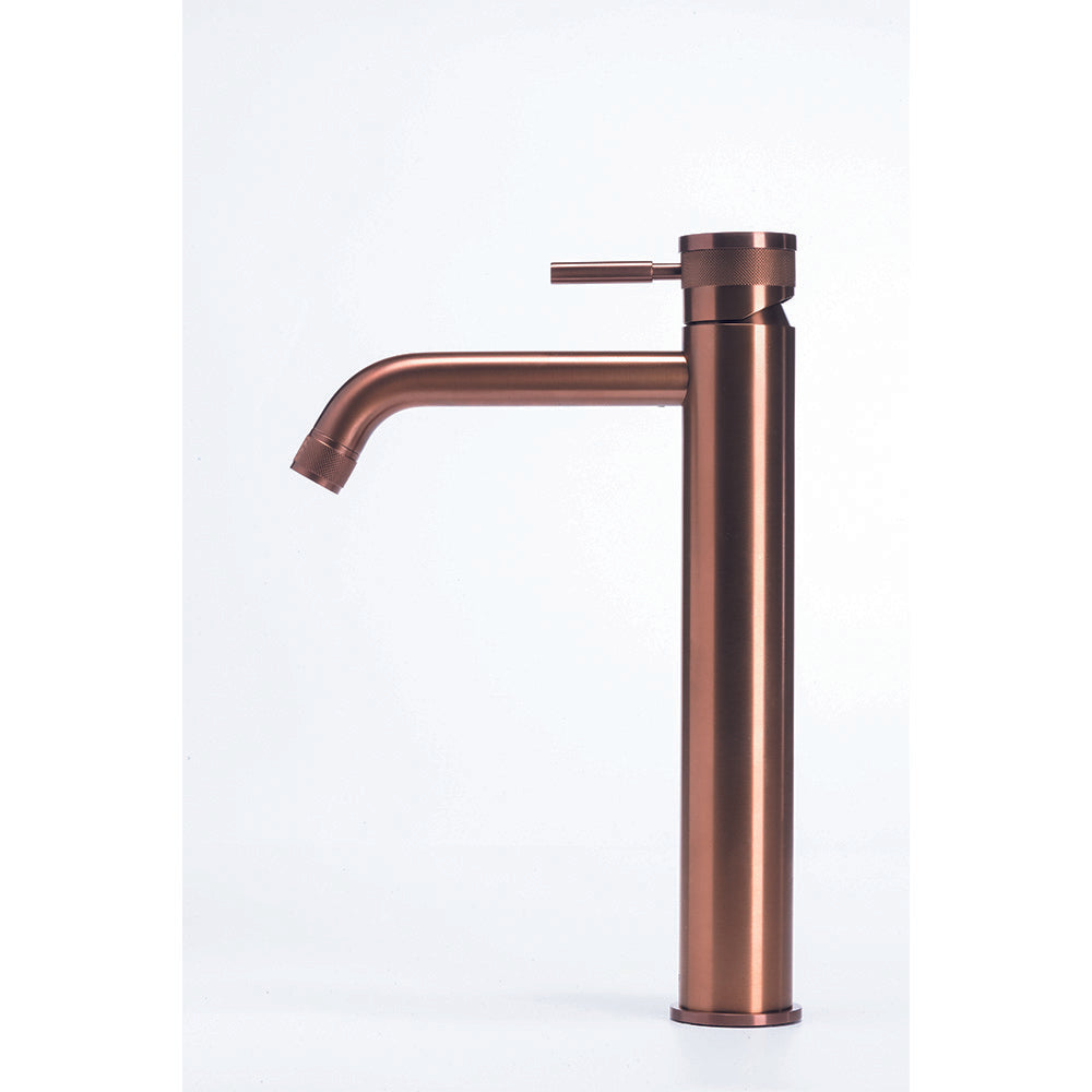 Tubico Volga Miscelatore lavabo alto in acciaio inox 316L rame Made in Italy T84120C