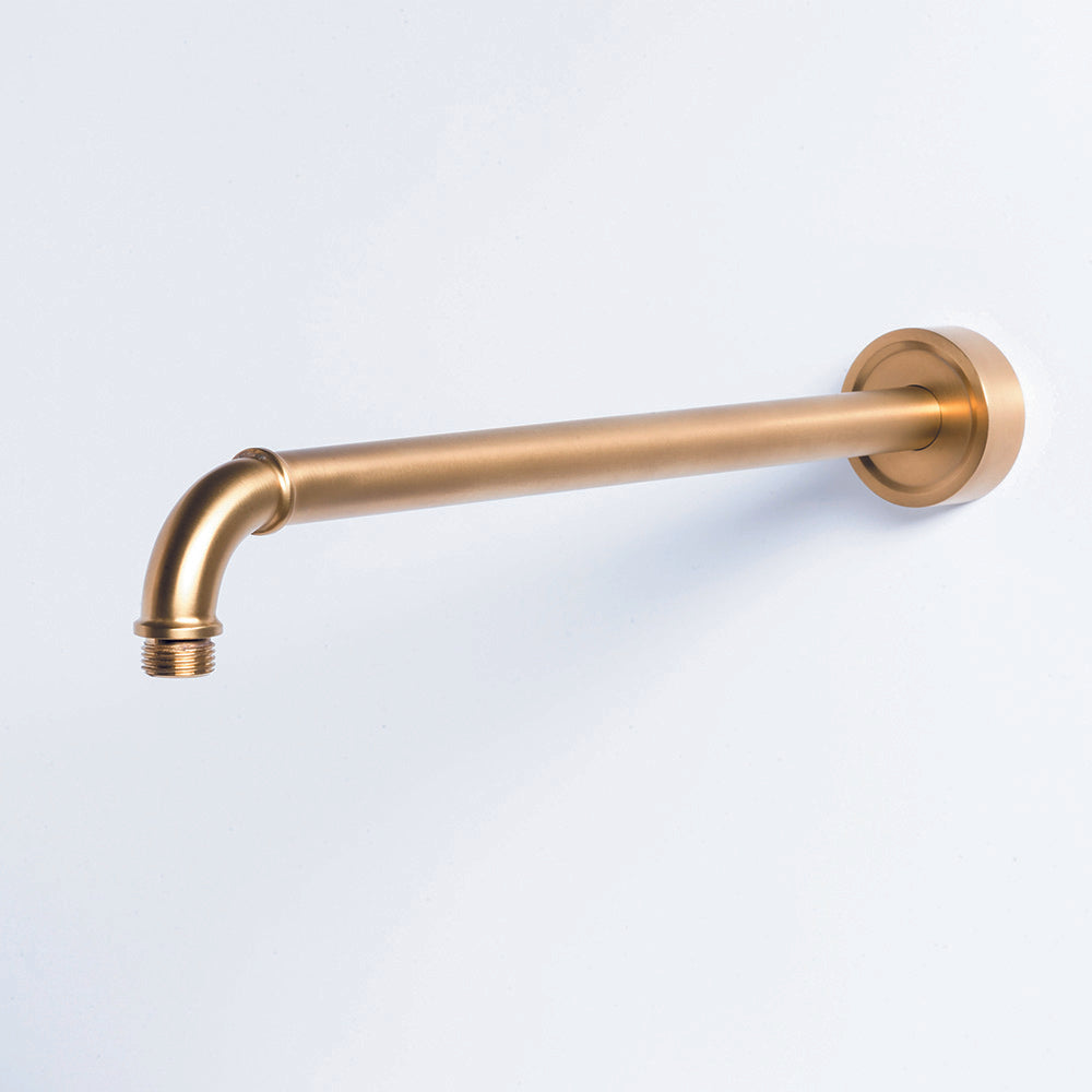 Tubico Volga braccio doccia da 40 cm in acciaio inox 316L oro Made in Italy T84236G