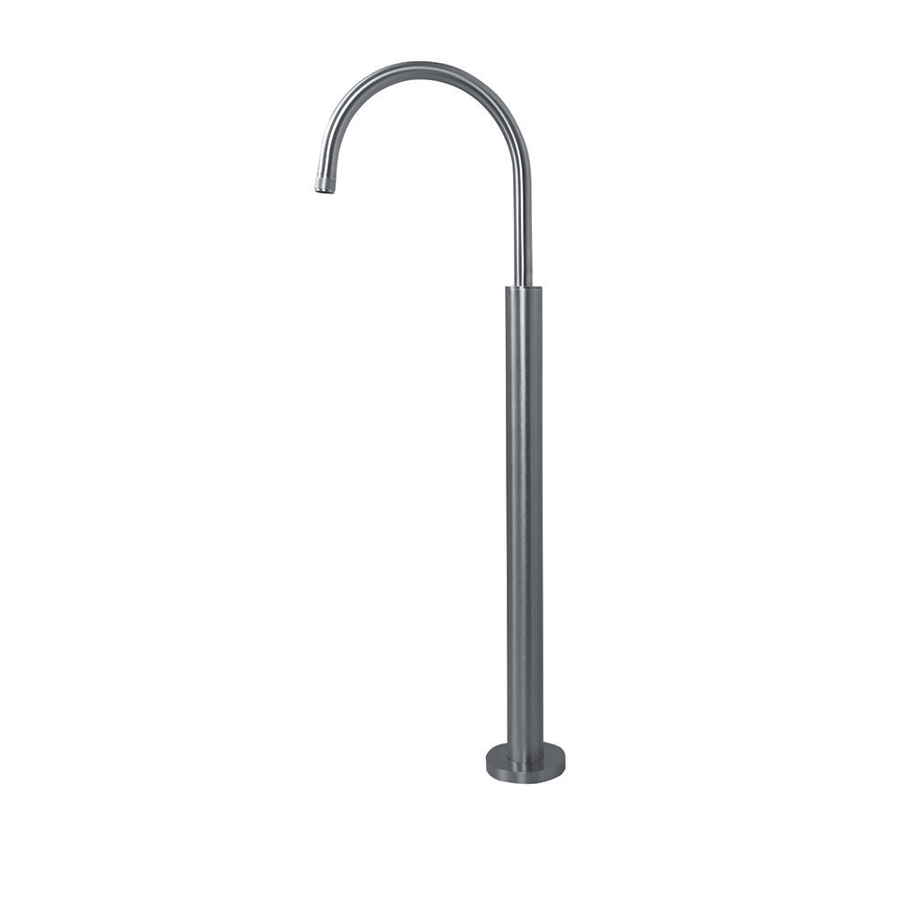 Tubico Volga bocca di erogazione a pavimento in acciaio inox 316L satinato Made in Italy T84322S