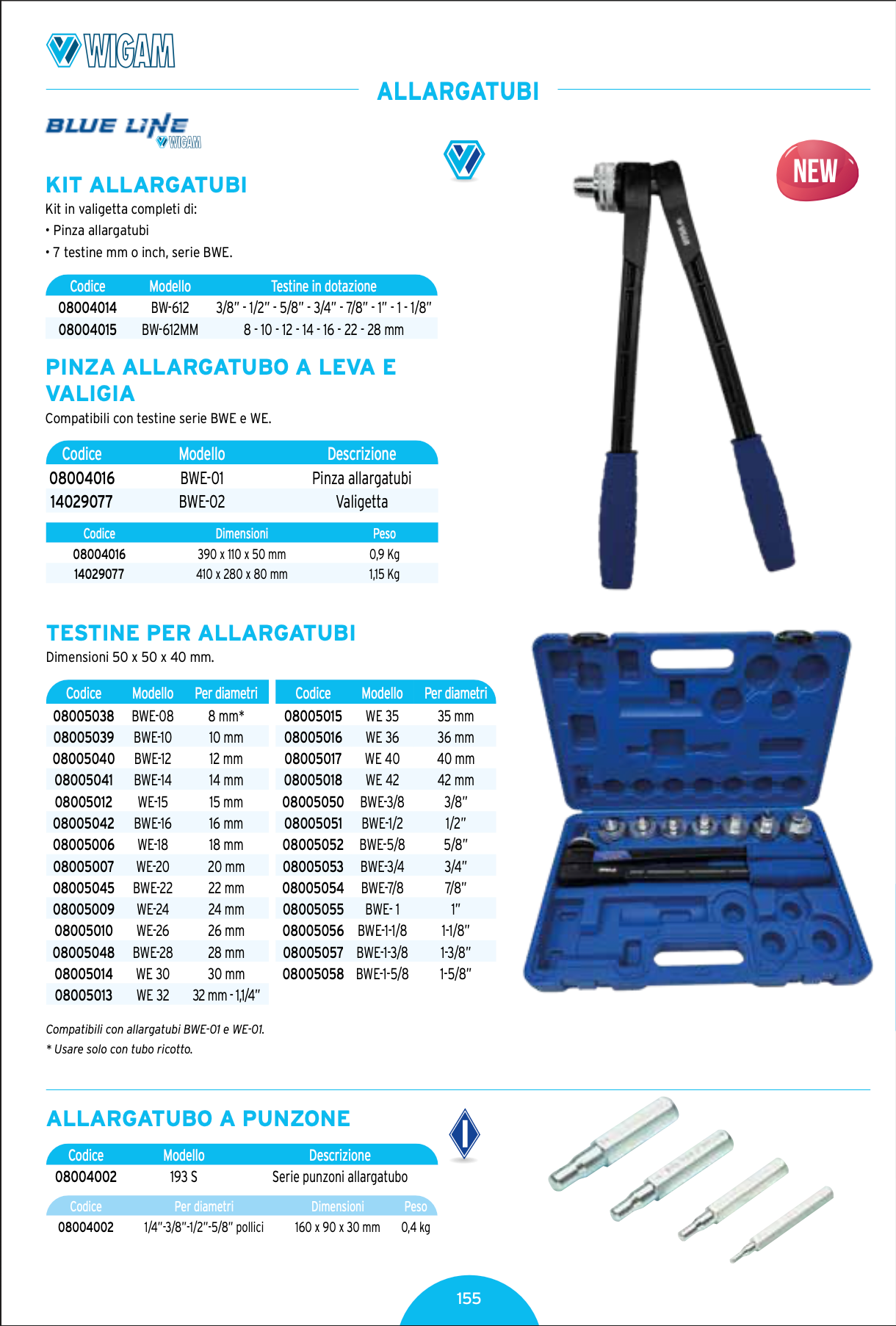 Wigam - BW-612 KIT ALLARGATUBI - 08004014