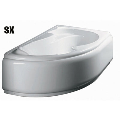 Dianflex GUSCIO VASCA ANGOLARE MOD. GRAZIA CON PANNELLO cm 150x100 Sinistra - 101-70150P-SX