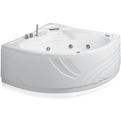 Dianflex VASCA IDRO CON RUBINETTERIA BORDO VASCA ANGOLARE MOD. CIPRO   cm 140x140 C/Rub. Bordo Vasca - 101-75142