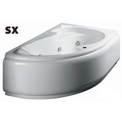 Dianflex VASCA IDROMASSAGGIO ANGOLARE MOD. GRAZIA CON PANNELLO cm 150x100 Sinistra - 101-75150-SX