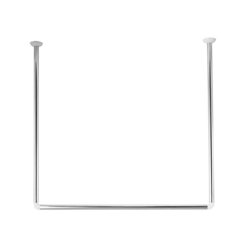 Dianflex BASTONE PER TENDA DOCCIA 3 LATI IN ACCIAIO INOX         Acciaio Inox 80x80x80 cm - 102-027-80