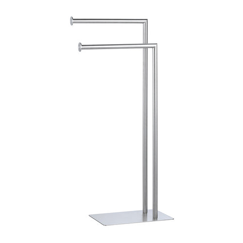 Dianflex PIANTANA PORTASCIUGAMANI CON DUE BRACCI BASE RETTANGOLARE     Acciaio Satinato - 121-C1165-AS