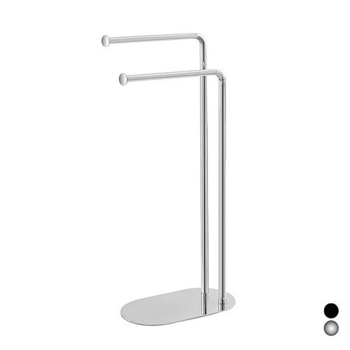 Dianflex PIANTANA PORTASCIUGAMANI CON DUE BRACCI BASE OVALE      Nera - 121-C1166-NE