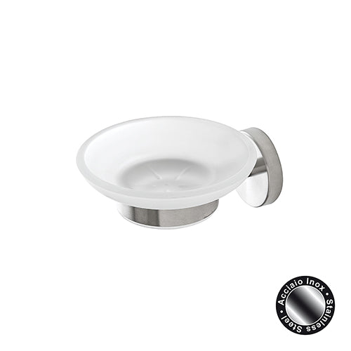 Dianflex PORTASAPONE  CITY IN ACCIAIO SATINATO         Acciaio Satinato 10,5x12,3xh4 - 121-KT560