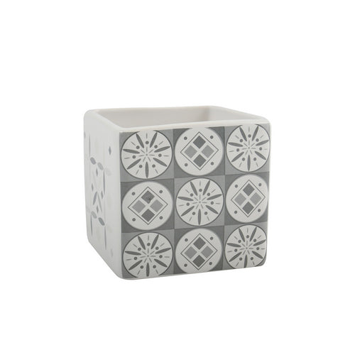 Dianflex PORTA SPAZZOLINI IN CERAMICA EVORA   Bianco - Grigio - 121-SE101-GB