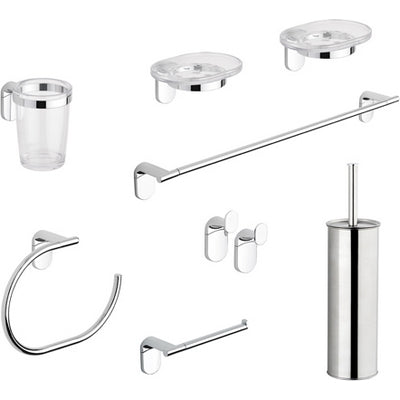 Dianflex SET ACCESSORI BAGNO 8 PEZZI SERIE ZERO METAFORM Cromo - 122-ZA93-100