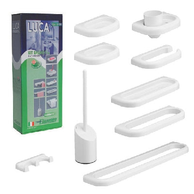 Dianflex KIT ACCESSORI BAGNO SERIE LUCA MOD.NEW 9 PZ Bianco - 123-500