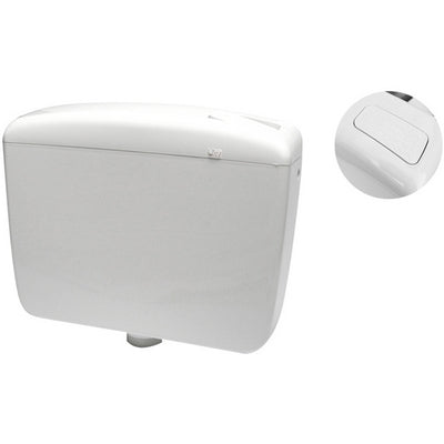 Dianflex CASSETTA DI SCARICO PLUS 1 A ZAINO TASTO STOP   Bianca - 132-809