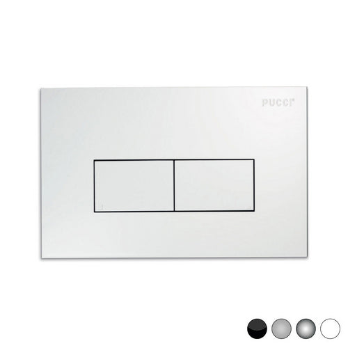 Dianflex PLACCA PER CASSETTA INCASSO PUCCI ECO 2 PULSANTI LINEA MOD.2014        Bianca - 132-8451L-B