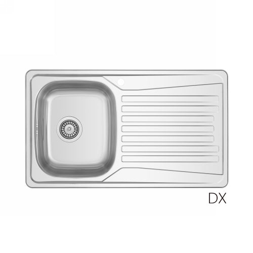 Apell LAVELLO INCASSO IN ACCIAIO INOX MOD. LS02 CM 86x50      cm. 86 gocciolatoio sx - 140-1786-SX