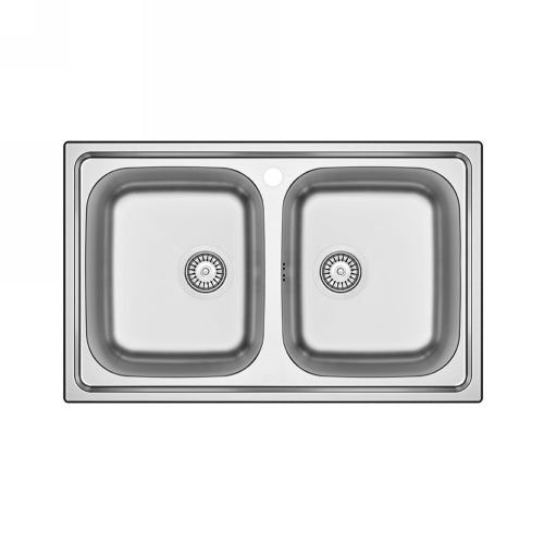 Apell LAVELLO INCASSO IN ACCIAIO INOX MOD. LS05 80x50 CM      cm. 80 x 50 - 140-1789