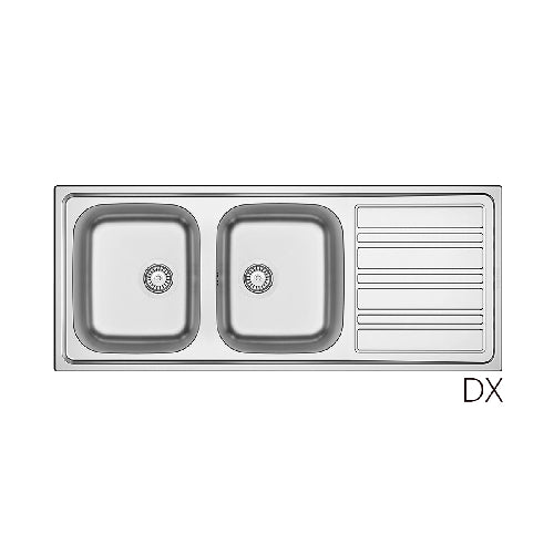 Apell LAVELLO INCASSO IN ACCIAIO INOX MOD. LS06 CM 120X50     cm. 120 gocciolatoio sx - 140-1790-SX