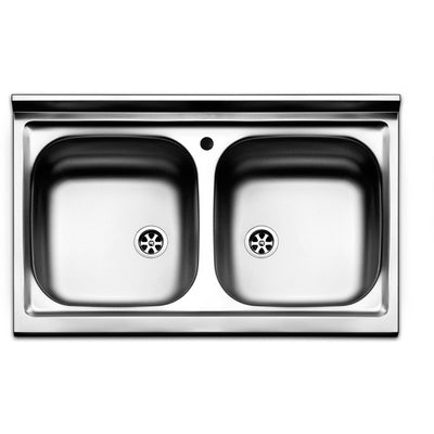 Apell LAVELLO APPOGGIO ACCIAIO INOX 2 VASCHE CM 80  cm 80 - 140-1801