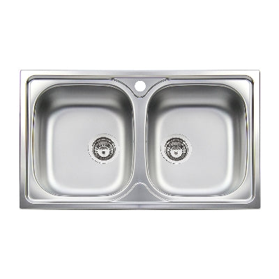 Apell LAVELLO INCASSO ACCIAIO INOX 2 VASCHE CM 86   cm 86 - 140-1802