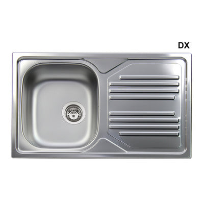 Apell LAVELLO INCASSO IN ACCIAIO INOX CON 1 VASCHETTA cm 86 gocciolatoio sx - 140-190-SX