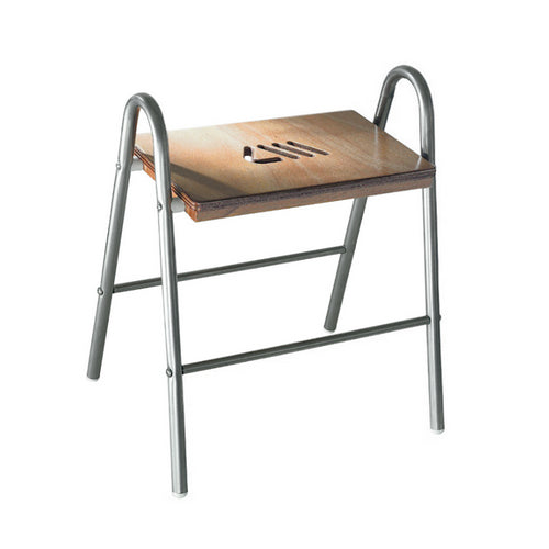 Dianflex SGABELLO DA BAGNO IN LEGNO E STRUTTURA IN ACCIAIO CROMATO     - - 151-403