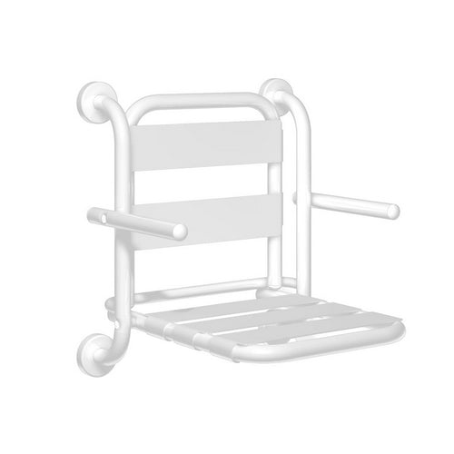 Dianflex SEDILE RIBALTABILE CON SCHIENALE E BRACCIOLI  Bianco - 151-4112-BI