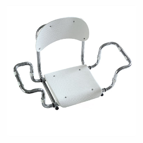 Dianflex SEDILE PER VASCA CON SCHIENALE IN POLIPROPILENE TELAIO CROMO  Bianco - Cromo - 151-4168