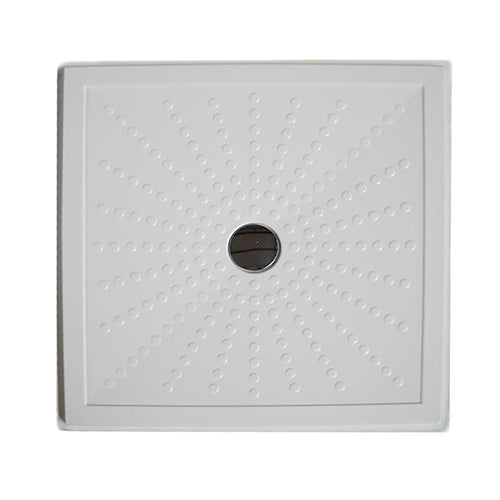 Dianflex PIATTO DOCCIA PER DISABILI FILO PAVIMENTO IN VETRO RESINA CON PILETTA  90 x 90 - 151-900-90
